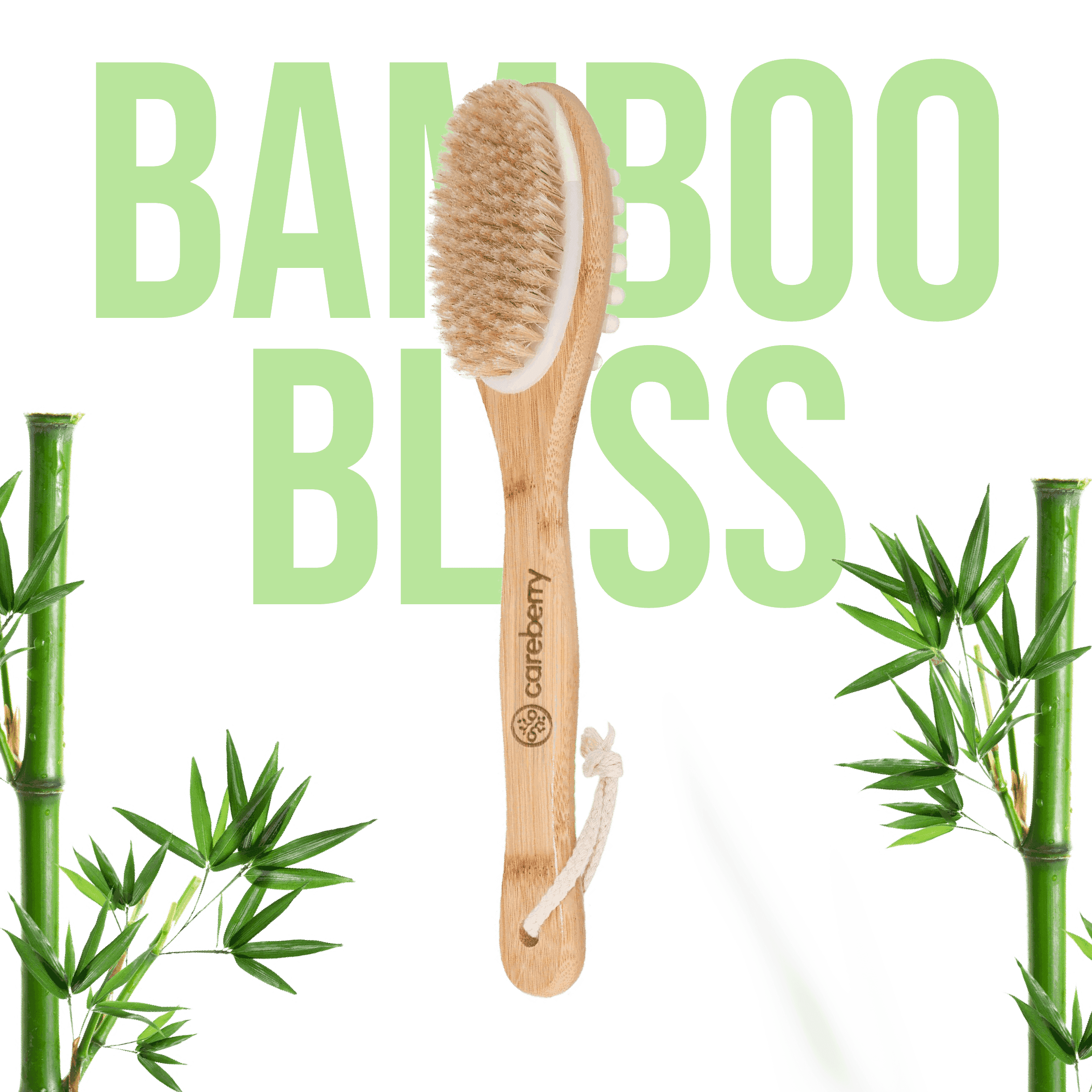 Bamboo dual action body brush