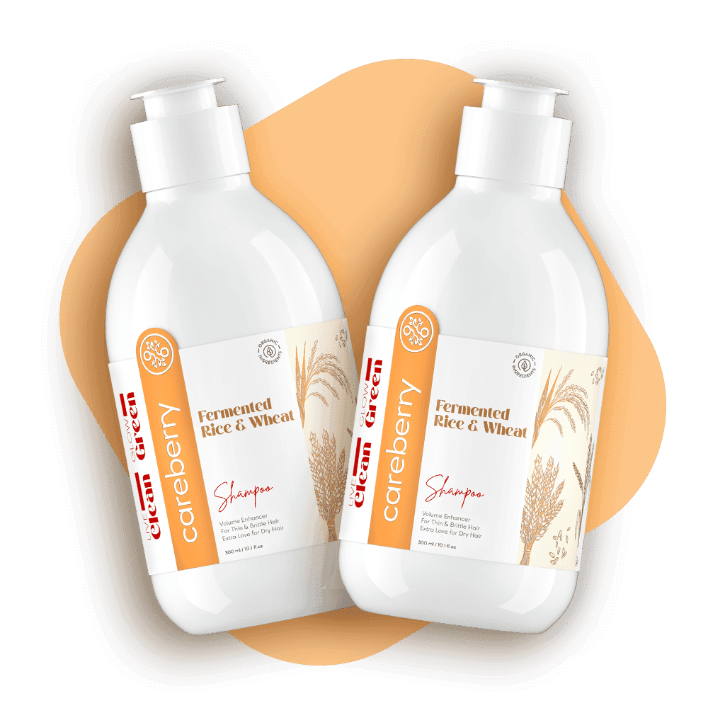 Fermented Rice & Wheat Volumizing Shampoo | For Thin, Dry Hair | Adds Shine & Strength (Pack of 2 300ml each)