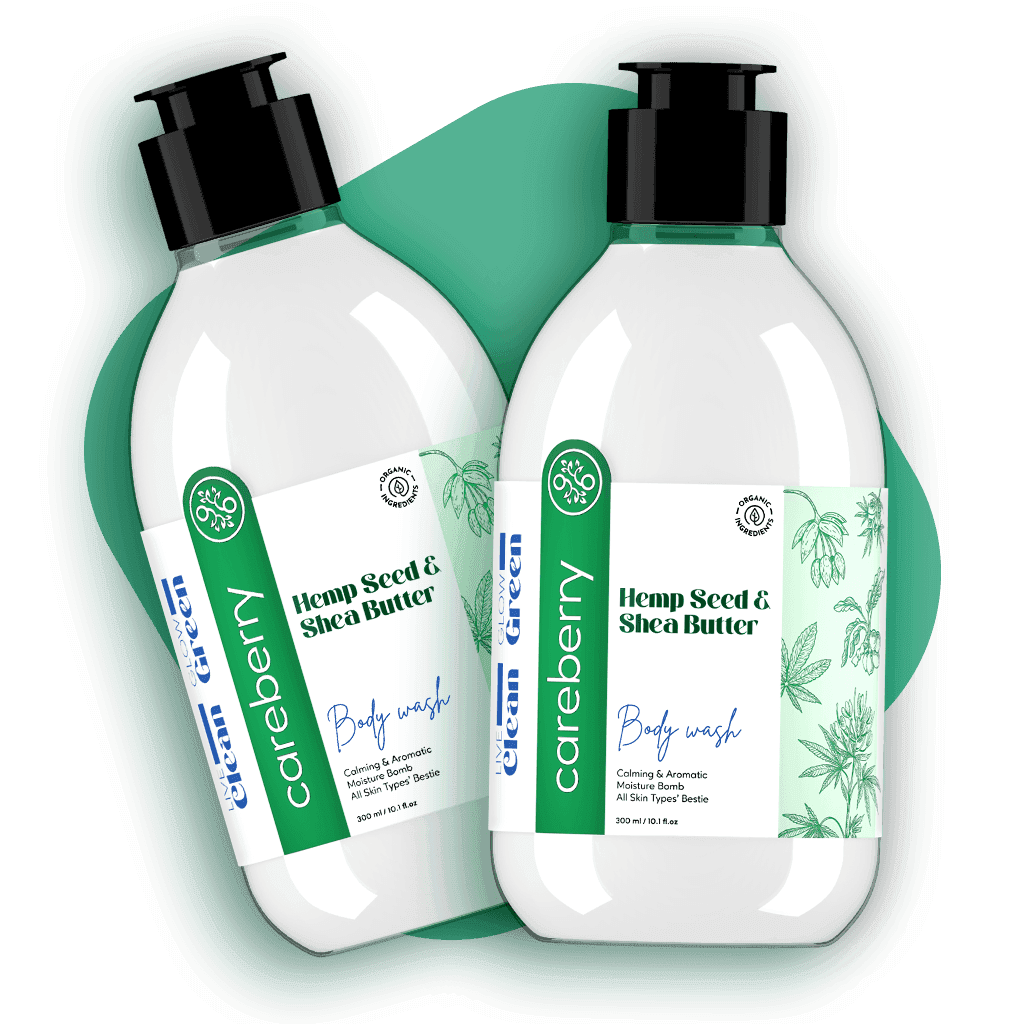 Hemp Seed & Shea Butter Calming Body Wash – Pack of 2 (300ml Each)